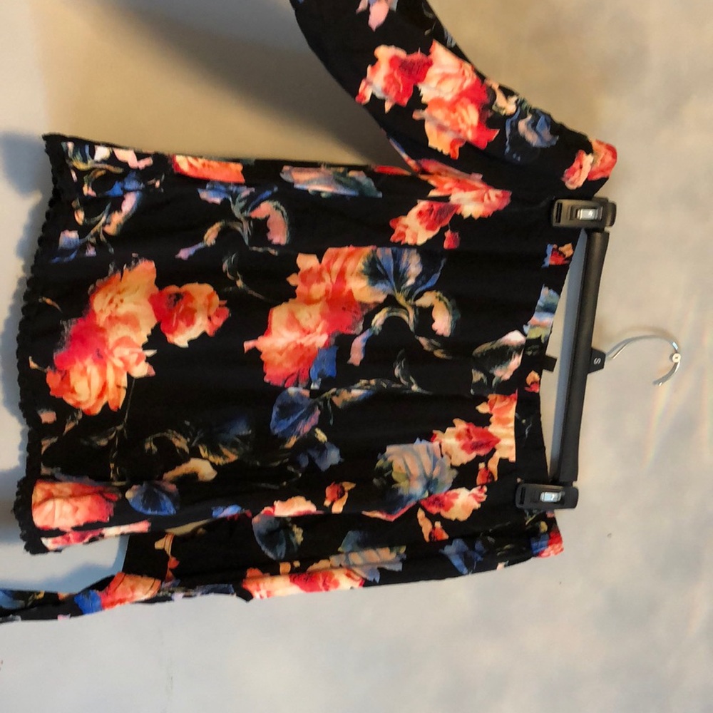 Off the shoulder flower blouse